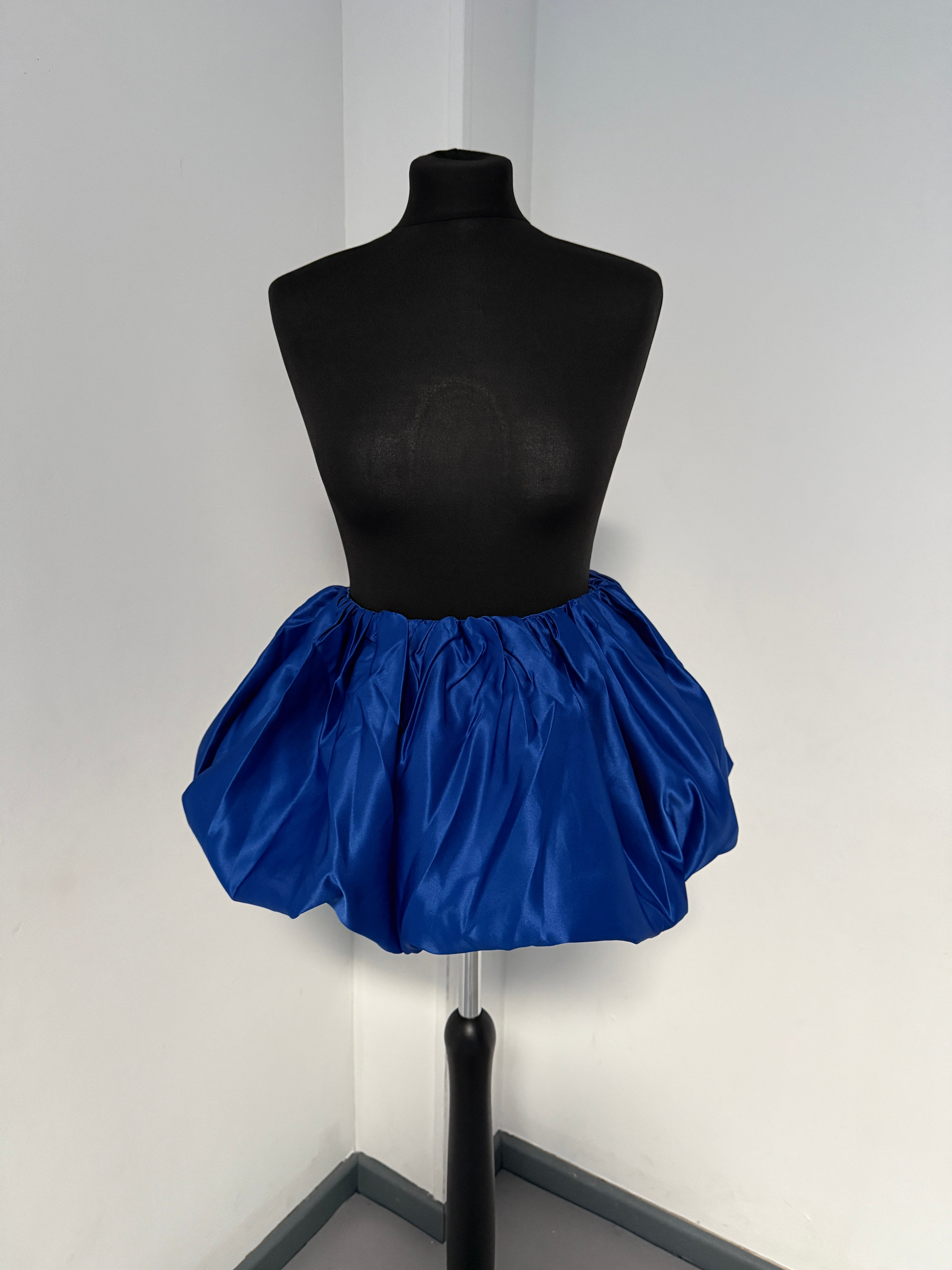 Satin puff skirt
